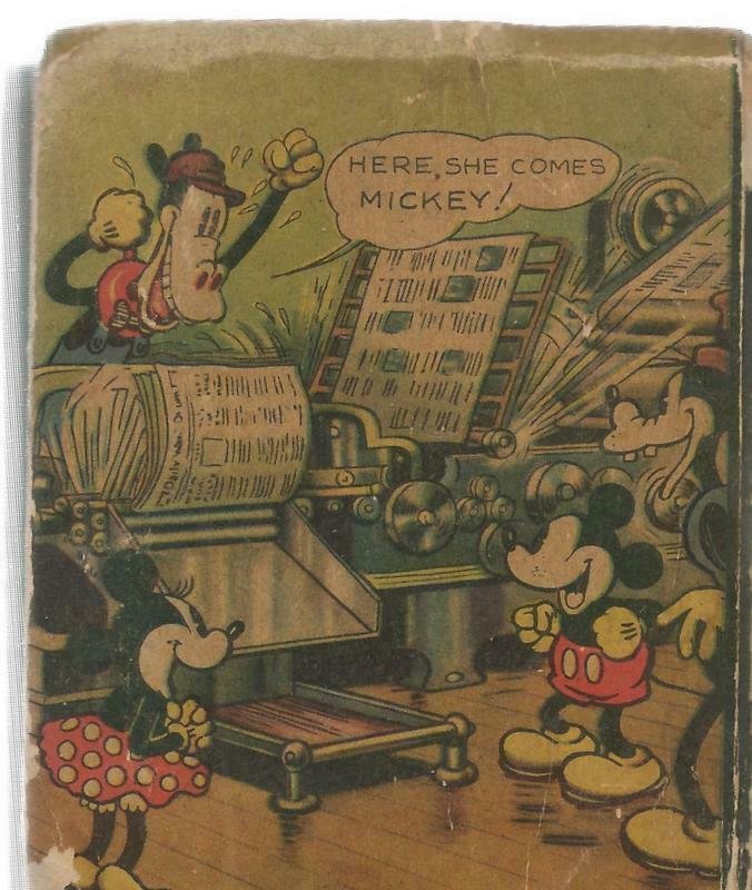 Mickey Mouse Runs His Own Newspaper VINTAGE 1937 Whitman Big Little Book 1409