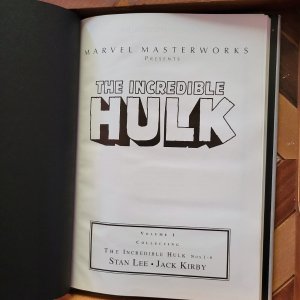 Marvel Masterworks INCREDIBLE HULK Vol.1 2003 Hardcover First Print Collects 1-6