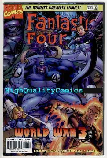 FANTASTIC FOUR #13, NM+, Vol 2, World War 3, Invisible Girl, 1996, more in store