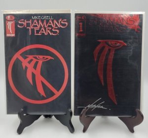 2X Shaman's Tears #0 & 1 lot Image Comics Signed by Mike Grell boarded & bagged  