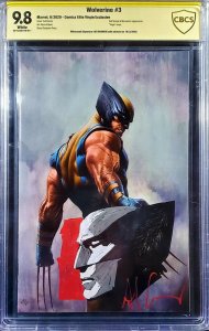 ?? Wolverine #3 9.8 Adi Granov signed sketch Remark Remarque CBCS not CGC