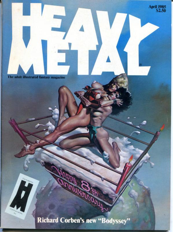 HEAVY METAL March April May 1985, Corben, Manara, Boris Vallejo, 3 issues in all