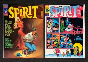 1975 THE SPIRIT Magazine #11 FN+ & #12 FVF Will Eisner / Warren LOT of 2