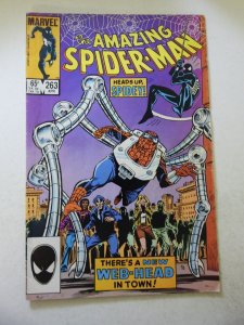 The Amazing Spider-Man #263 (1985) VG- Condition soiling stains on bc