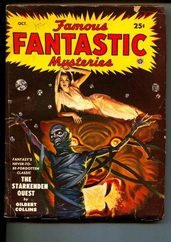 Famous Fantastic Mysteries-Pulp-10/1949-Gilbert Collins-Ray Bradbury