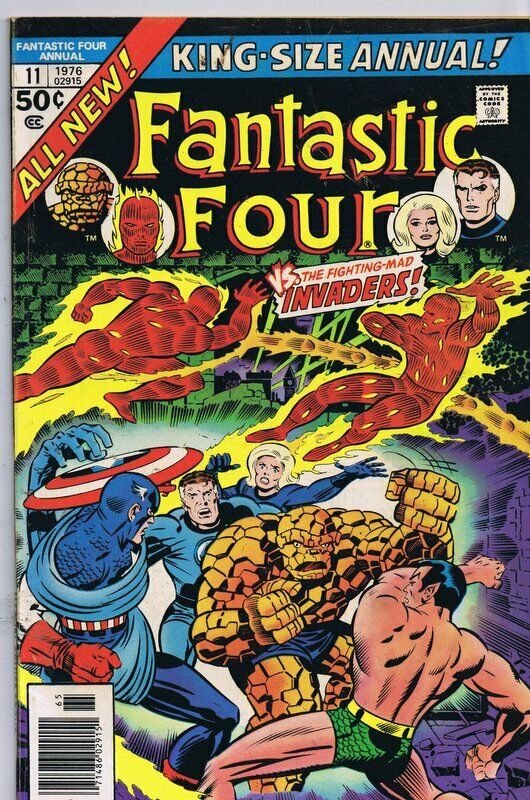 Fantastic Four Annual #11 ORIGINAL Vintage 1976 Marvel Comics Invaders