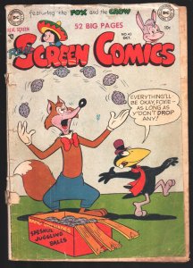Real Screen #43 1949-DC-Hand grenade cover-Fox and Crow-Cover detached