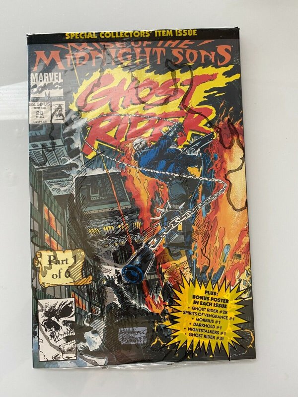 Ghost Rider #28-1992 nm 1st Caretaker , Midnight Sons & Lilith 2  Sealed Polybag