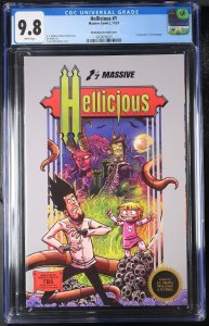 Hellicious #1 CGC 9.8 Castlevania NES Video Game Homage Massive 2023 Tv Series