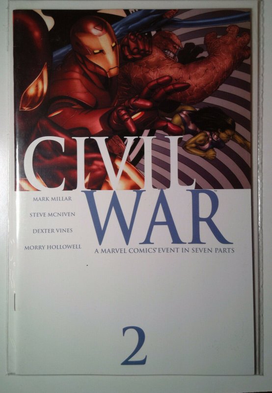 Civil War #2 (2007) Key Spider-Man Reveals Identity Marvel 9.4 NM Comic Book