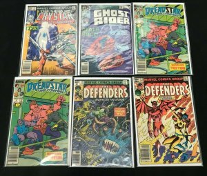 MISC BRONZE MARVEL 6PC LOT (FN) CRYSTAR!! GHOST RIDER!! DEFENDERS!! 1982