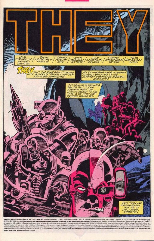 WARLOCK & THE INFINITY WATCH #04 (1992) RICK LEONARDI | DIRECT EDITION