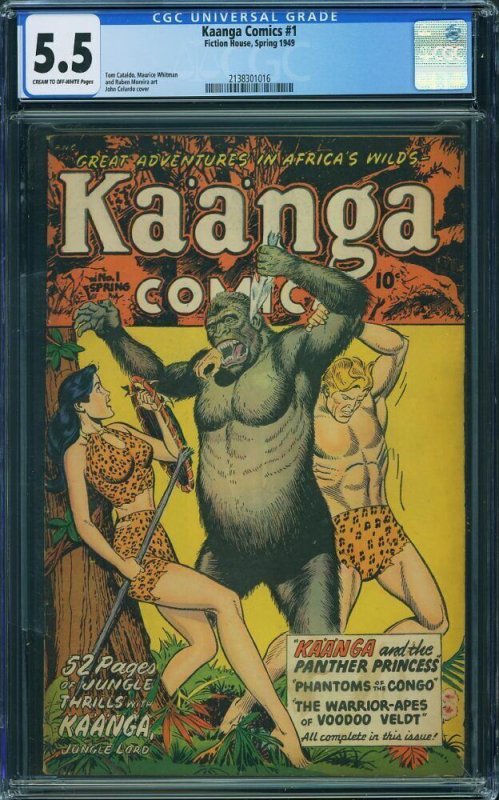 Kaanga #1 (Fiction House, 1949) CGC 5.5