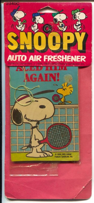 Snoopy Auto Air Freshener 1985-Peanuts-display card-rare-G