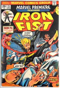 *Marvel Premiere (1972) 15vf* (1st Iron Fist)