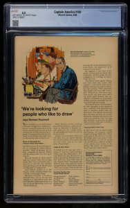 Captain America #100 CGC FN+ 6.5 1st Issue! Black Panther Appearance!