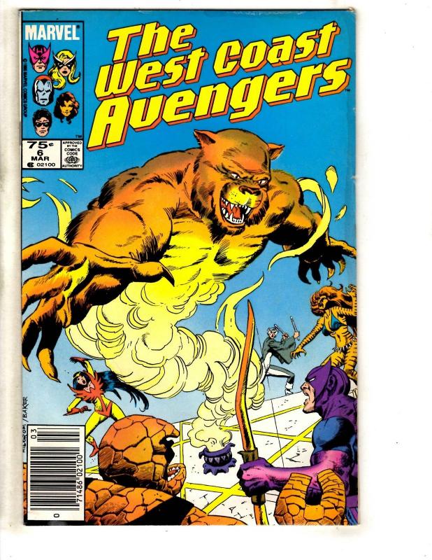 Lot Of 8 West Coast Avengers Marvel Comic Books # 1 6 42 43 44 45 46 + Ann 1 RJ5