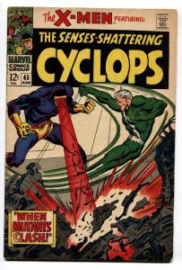 X-MEN #45-MARVEL COMICS-CYCLOPS/ICEMAN/BEAST FN.