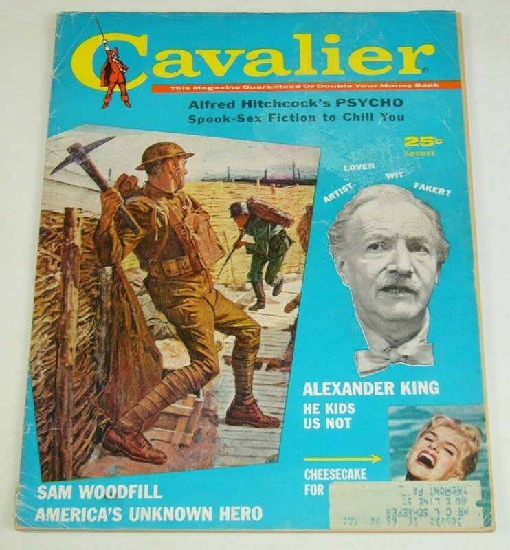 Cavalier Vol. 10 #86 Aug 1960 magazine - story that sparked Hitchcock's Psycho 