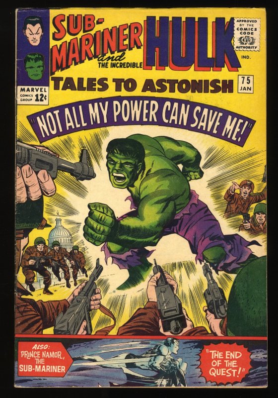 Tales To Astonish #75 Sub-Mariner Incredible Hulk Jack Kirby!