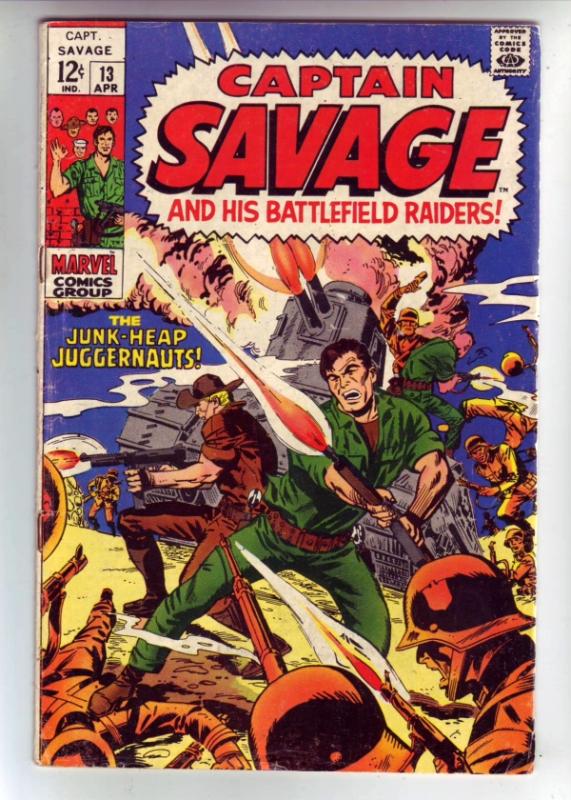 Captain Savage and His Leatherneck Raiders #13 (Apr-69) FN Mid-Grade Captain ...