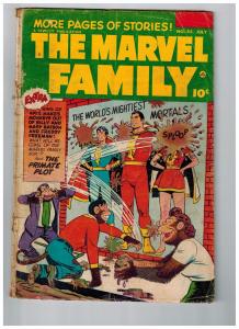 The Marvel Family #85 VG Fawcett Comic Book GOLDEN AGE Captain Marvel Shazam JM1