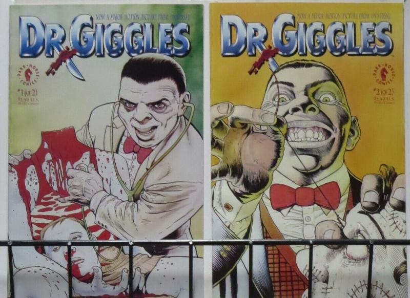 DR. GIGGLES (Dark Horse, 1992) #1-2 VF-NM COMPLETE. Movie, meet tie-in!