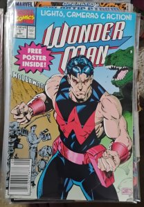 WONDER MAN   # 1  1991 Marvel DISNEY SIMON WILLIAMS W/ POSTER NEWSTAND