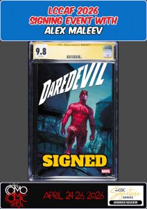 DAREDEVIL #1 MARVEL 2026 CGC SS 9.8 ALEX MALEEV SIGNED LCCAF PRESALE