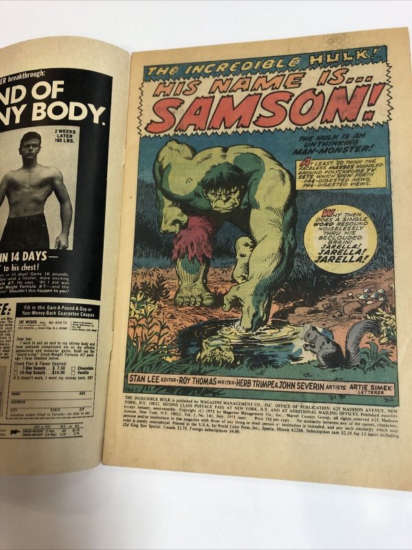 Hulk (1971) # 141 (VG/F) 1st App Doc Samson !