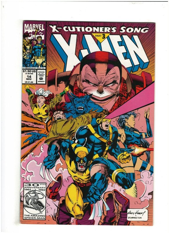 X-Men #14 VF/NM 9.0 Marvel Comics X-Cutioners Song pt3 Unsealed w/o Trading Card