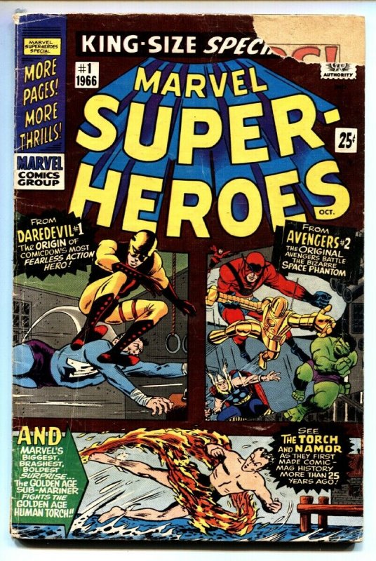 MARVEL SUPER-HEROES #1 comic book 1966-DAREDEVIL-SUB MARINER-AVENGERS- g