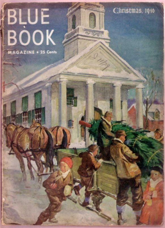 BLUE BOOK-DEC 1946-HERBERT MORTON STOOPS CHRISTMAS-PULP G/VG