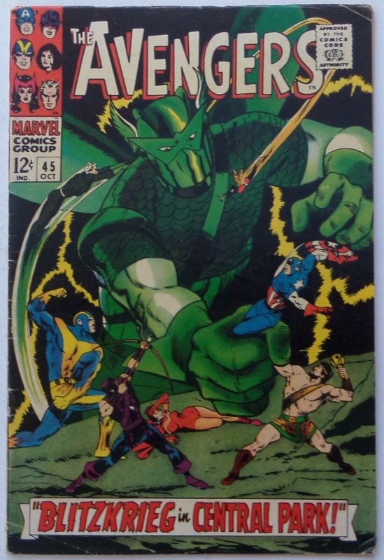 Avengers #45 (Oct 1967, Marvel), VG condition, Hercules joins