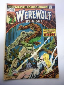 Werewolf by Night #13 VG condition centerfold detached at bottom staple