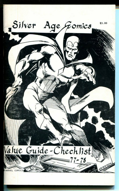 Silver Age Comics-Value Guide-Checklist #1 1977- rare fanzine / price guide