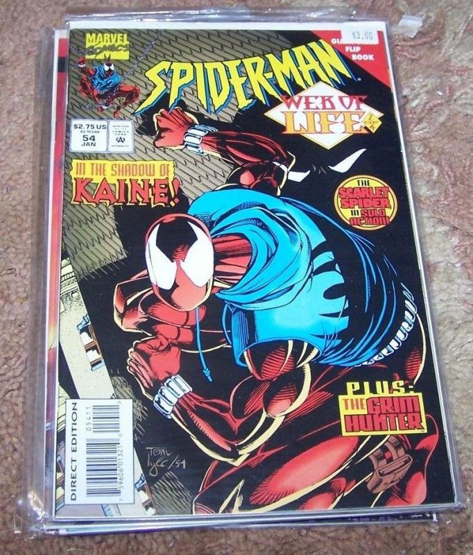 SPIDER-MAN COMIC # 54 FLIP BOOK SCARLET SPIDER  BEN REILLY VULTURE CLONE