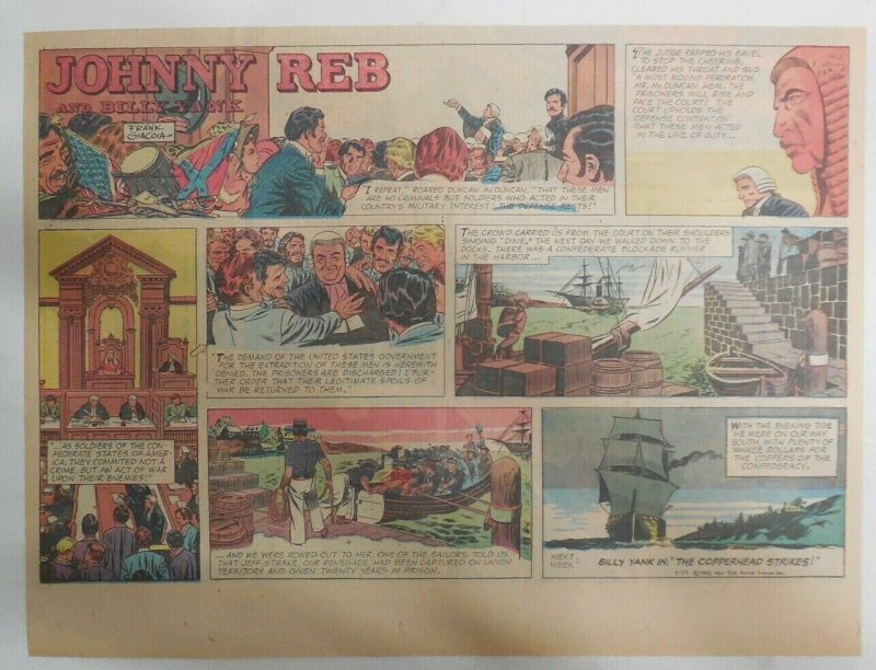 Johnny Reb Sunday by Frank Giacoia & Jack Kirby from 2/23/1958 Half Page Size!