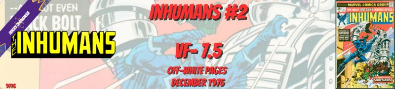 Imhumans 2 VF- 7.5 Marvel 1975