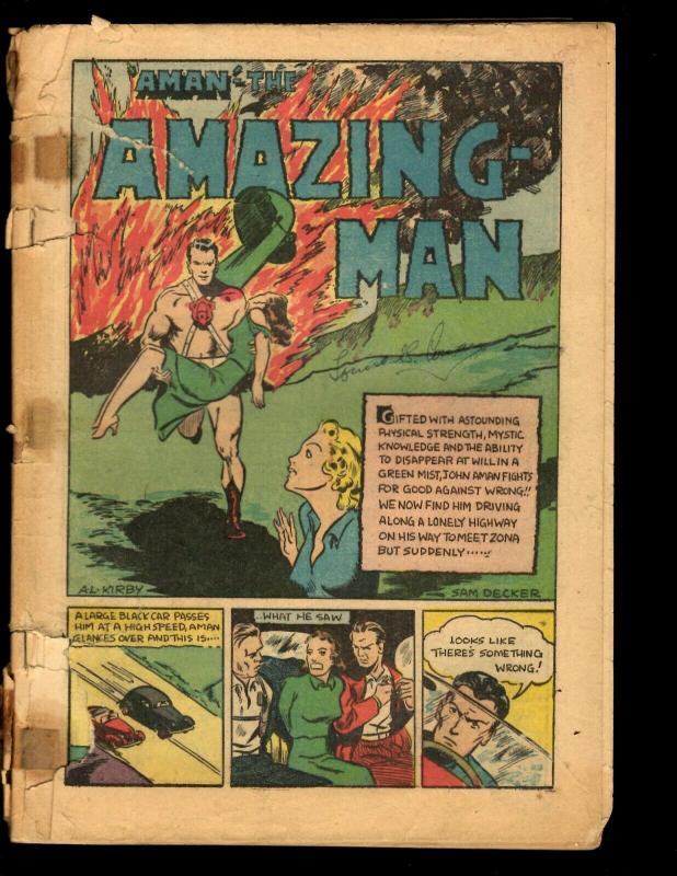 Amazing-Man Comics # 18 Golden Age Comic Book 1940 Centaur Coverless NE1