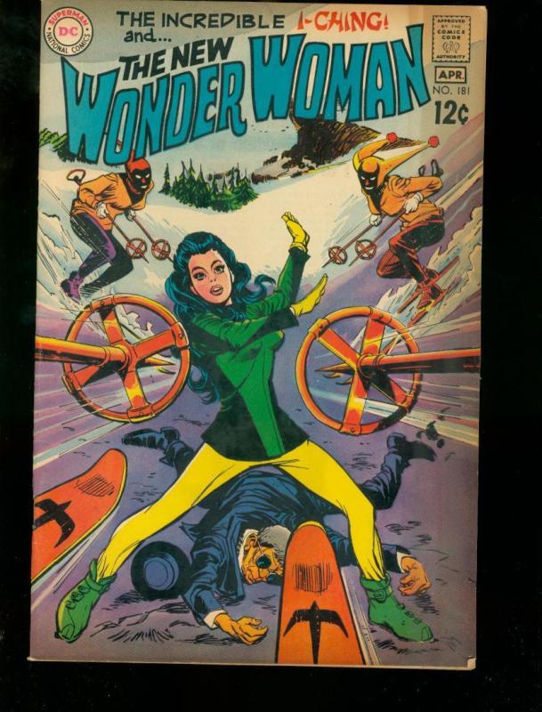 WONDER WOMAN #181 DC COMICS 1969 SKI COVER  I-CHING FN-