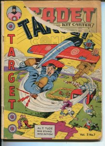 TARGET VOL 3 #7 1942-NOVELTY PRESS-BASIL WOLVERTON ART-CHAMELEON-fr