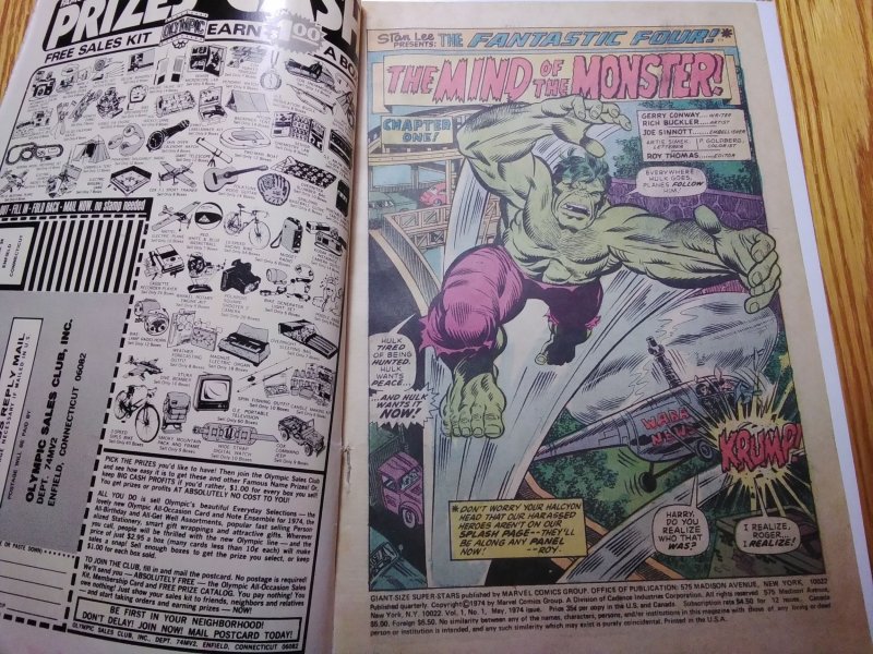 Giant-Size Super-Stars #1 (1974) Thing Hulk Fantastic Four