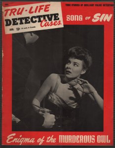 Tru-Life Detective Cases 8/1945-Tayshack-fountain pen girl -mystery-crime-VG