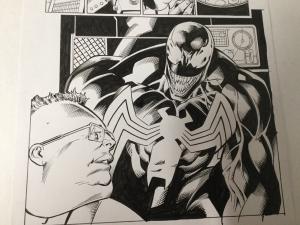 Venom 165 Page 11 Mark Bagley Original Art 3/5 Splash Interior Scary!