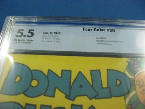 FOUR COLOR 29 DONALD DUCK CBCS GRADED 5.5 CARL BARKS 1943 WOW MUMMYS RING