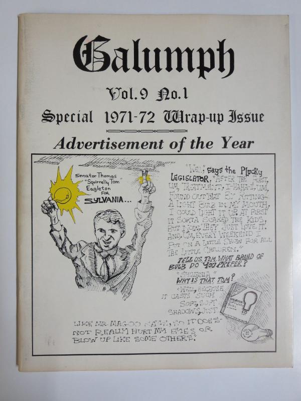 Galumph Vol. 9 #1 Special 1971-72 Wrap Up Issue News Parody Don Pendley Lampoony