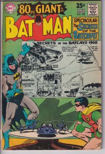 BATMAN #203 (Aug 1968) VG- 3.5 light yllg to white. Eighty page giant!