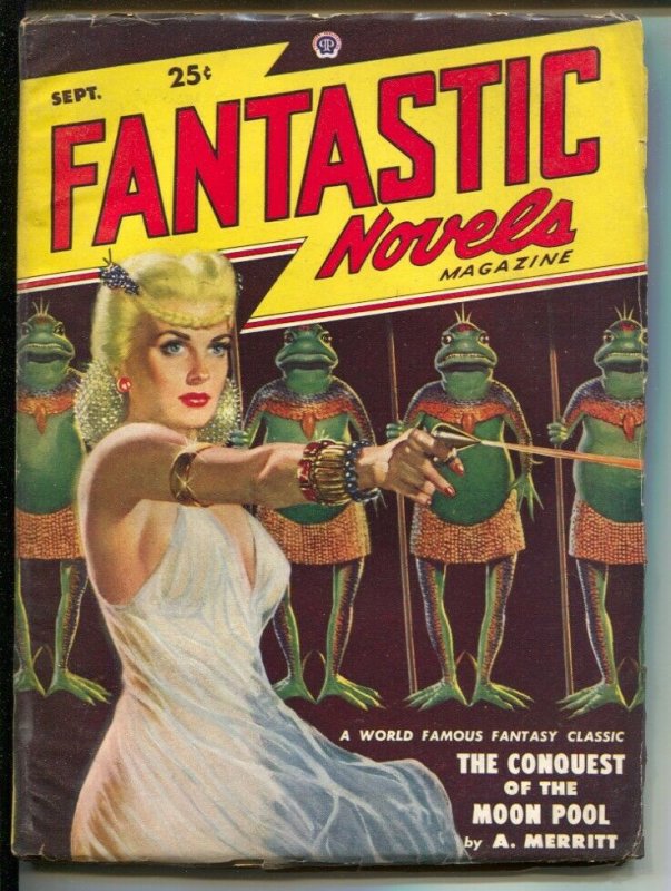 Fantastic Novels-9/1948-Popular-Lawrence GGA cover-Virgil Finlay-A. Merritt-FN