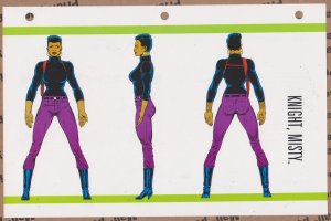 Official Handbook of the Marvel Universe Sheet- Knight, Misty